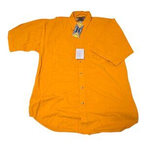 Up Time Street wear short sleeve shirt Orange Large 100% Cotton